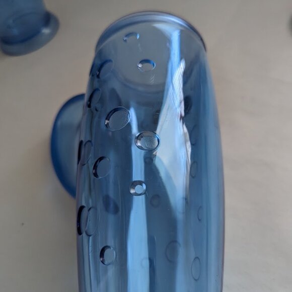 STARBUCKS Barista 16oz 2003 Plastic Blue Rocket Cold Cup W/ Handle & Dome Lid - Picture 7 of 7